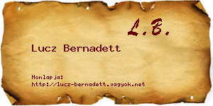 Lucz Bernadett névjegykártya