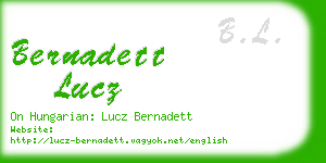 bernadett lucz business card